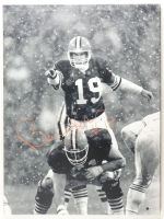 Bernie Kosar Signed Browns 29x39 Canvas Photo Inscribed (Beckett) at PristineAuction.com