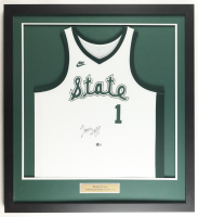 Tom Izzo Signed Custom Framed Jersey Display (Beckett) at PristineAuction.com