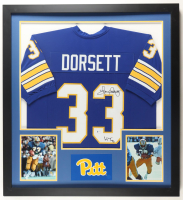 Tony Dorsett Signed Custom Framed Jersey Display with Photos Inscribed "HT 76" (Beckett) at PristineAuction.com