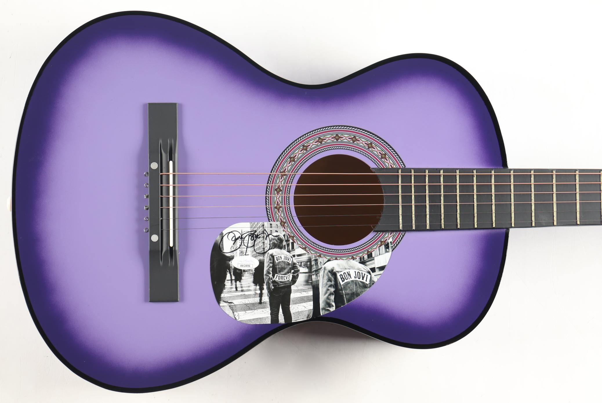 Jon Bon Jovi Guitar with Signed Custom Insert Pickguard (JSA) at PristineAuction.com Jon Bon Jovi Guitar with Signed Custom Insert Pickguard (JSA) at PristineAuction.com