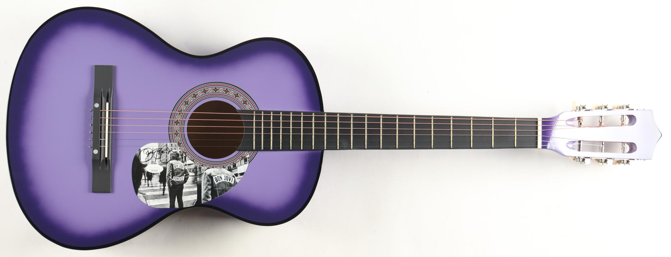 Jon Bon Jovi Guitar with Signed Custom Insert Pickguard (JSA) at PristineAuction.com Jon Bon Jovi Guitar with Signed Custom Insert Pickguard (JSA) at PristineAuction.com