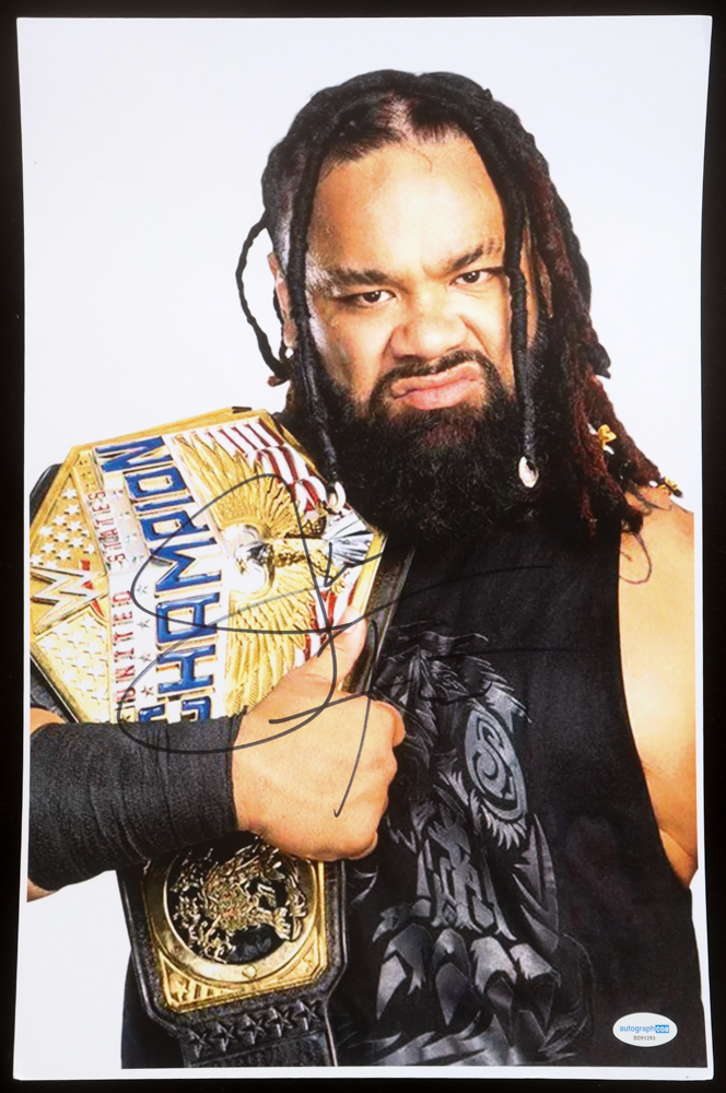 Jacob Fatu Signed WWE 11x17 Photo (ACOA) at PristineAuction.com Jacob Fatu Signed WWE 11x17 Photo (ACOA) at PristineAuction.com
