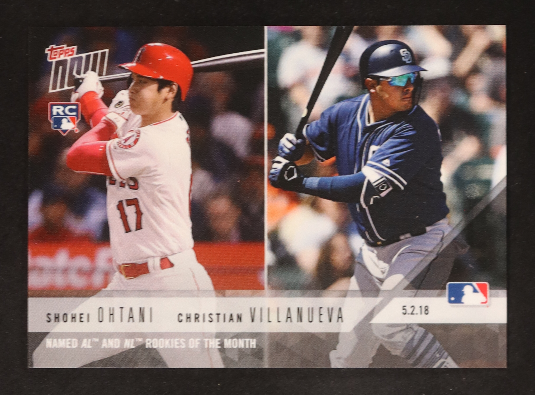 Shohei Ohtani / Christian Villanueva 2018 Topps Now #159 RC at PristineAuction.com Shohei Ohtani / Christian Villanueva 2018 Topps Now #159 RC at PristineAuction.com