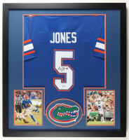 Emory Jones Signed Custom Framed Jersey Display with Photos (PSA) at PristineAuction.com