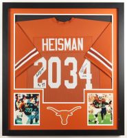 Earl Campbell & Ricky Williams Signed Custom Framed Jersey Display with Photos Inscribed "HT 77" & "HT 98" (JSA) at PristineAuction.com