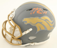 Champ Bailey Signed Broncos Slate Alternate Speed Mini Helmet (Beckett) at PristineAuction.com