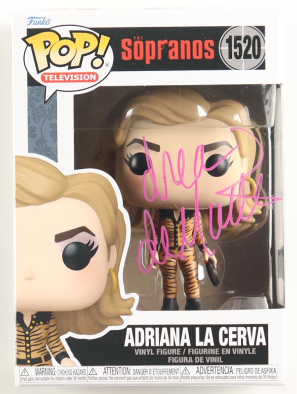 Drea de Matteo Signed "The Sopranos" #1520 Adriana La Cerva Funko Pop! Vinyl Figure (Beckett) at PristineAuction.com Drea de Matteo Signed "The Sopranos" #1520 Adriana La Cerva Funko Pop! Vinyl Figure (Beckett) at PristineAuction.com