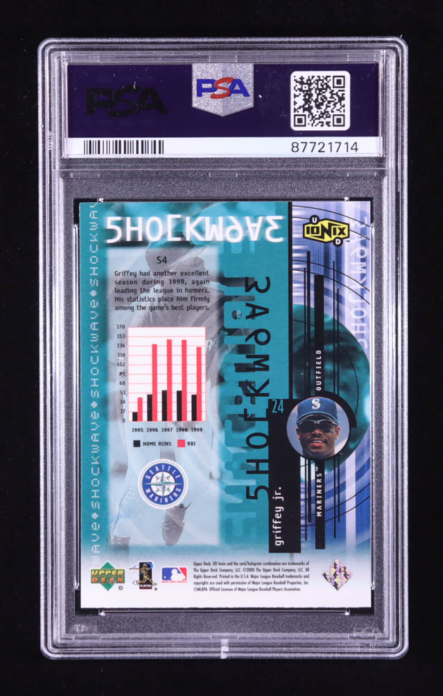 Ken Griffey Jr. 2000 UD Ionix Shockwave #S4 (PSA 10) at PristineAuction.com Ken Griffey Jr. 2000 UD Ionix Shockwave #S4 (PSA 10) at PristineAuction.com