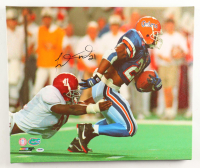 Fred Taylor Signed Florida Gators Custom Framed Serigraph on Canvas Display (PSA) at PristineAuction.com
