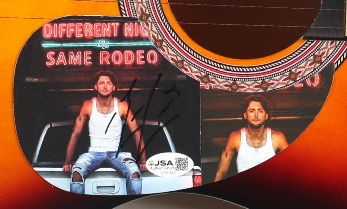 Bailey Zimmerman Guitar with Signed Custom Insert Pickguard (JSA) at PristineAuction.com Bailey Zimmerman Guitar with Signed Custom Insert Pickguard (JSA) at PristineAuction.com