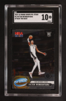 Victor Wembanyama 2023-24 Hoops Premium Stock Attack the Rack #3 RC (SGC 10) at PristineAuction.com