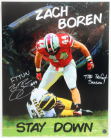 Zach Boren Signed Ohio State Buckeyes 16x20 Photo Inscribed "FTTUN" & "The Perfect Season!" (Authentic Ink) at PristineAuction.com