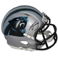 Tetairoa McMillan Signed Panthers Speed Mini Helmet (Fanatics) at PristineAuction.com