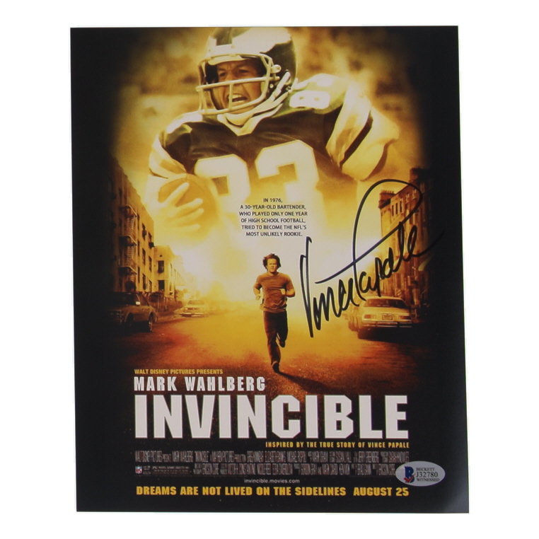 Vince Papale Signed "Invincible" 8x10 Poster (Beckett) at PristineAuction.com Vince Papale Signed "Invincible" 8x10 Poster (Beckett) at PristineAuction.com