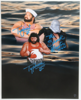 Fred Ottman Signed WWE 16x20 Photo as Tugboat, The Shockmaster & Typhoon with Brand Inscriptions (Authentic Ink) at PristineAuction.com