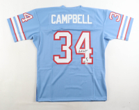 Earl Campbell Signed Oilers Mitchell & Ness Authentic Jersey Inscribed "HOF 91" (Fanatics) at PristineAuction.com