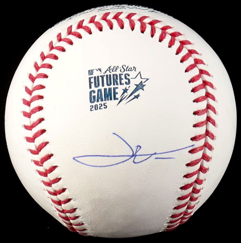 Leo De Vries Signed 2025 Futures Game Logo OML Baseball (MLB) at PristineAuction.com Leo De Vries Signed 2025 Futures Game Logo OML Baseball (MLB) at PristineAuction.com