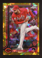 Hunter Greene 2025 Topps Chrome Sapphire Gold Refractors #91 #15/50 at PristineAuction.com