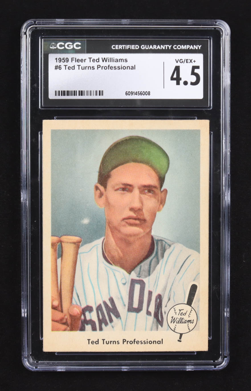 Ted Williams 1959 Fleer Ted Turns Professional #6 (CGC 4.5) at PristineAuction.com Ted Williams 1959 Fleer Ted Turns Professional #6 (CGC 4.5) at PristineAuction.com