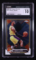 LeBron James 2023-24 Topps Chrome #23 (CGC 10) at PristineAuction.com