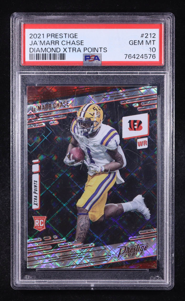 Ja'Marr Chase 2021 Prestige Diamond Xtra Points #212 RC (PSA 10) at PristineAuction.com Ja'Marr Chase 2021 Prestige Diamond Xtra Points #212 RC (PSA 10) at PristineAuction.com