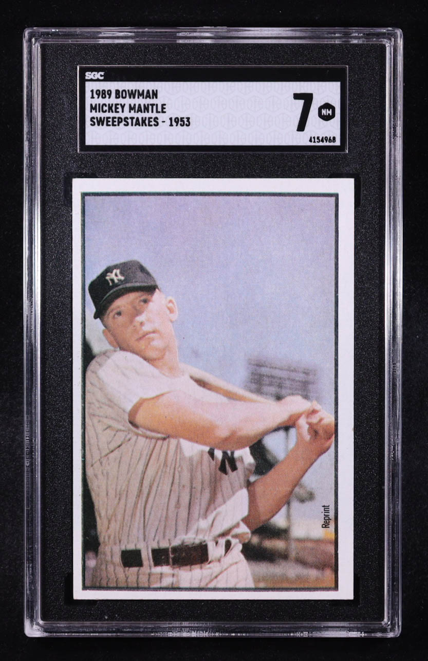 Mickey Mantle 1989 Bowman Sweepstakes / '53 (SGC 7) at PristineAuction.com Mickey Mantle 1989 Bowman Sweepstakes / '53 (SGC 7) at PristineAuction.com