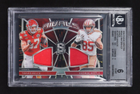 George Kittle / Travis Kelce 2024 Panini Spectra Rivals Materials Hyper Prizm #RVL-TKGK #36/75 (BGS 6) at PristineAuction.com