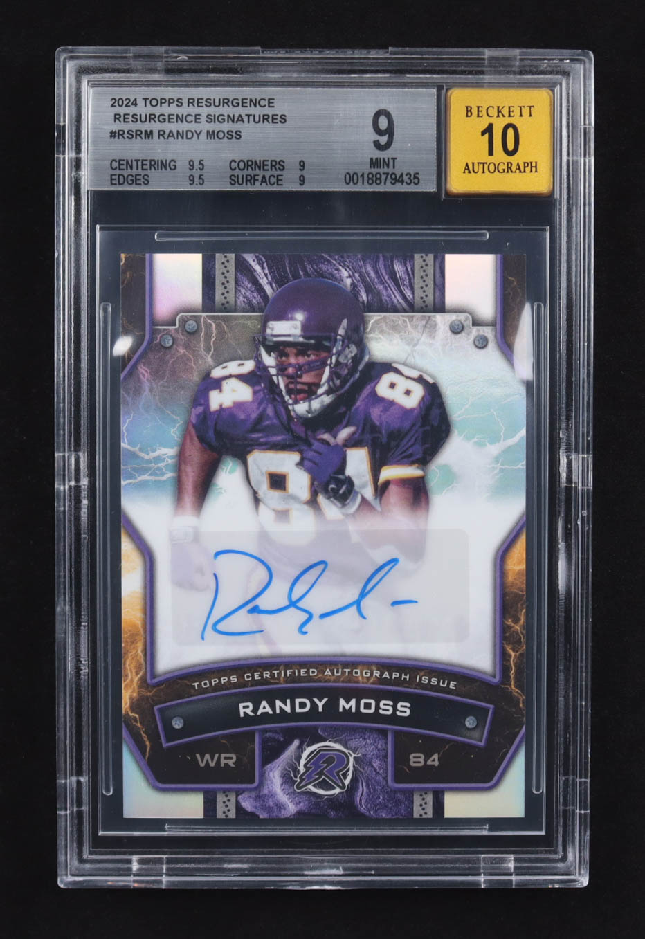Randy Moss 2024 Topps Resurgence Signatures #RS-RM (BGS 9 | Autograph Graded BGS 10) at PristineAuction.com Randy Moss 2024 Topps Resurgence Signatures #RS-RM (BGS 9 | Autograph Graded BGS 10) at PristineAuction.com