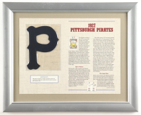 1927 Pirates Cooperstown Collection Custom Framed Commemorative Stat Card Display With Pirates Pin at PristineAuction.com