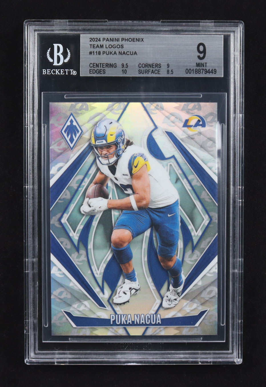 Puka Nacua 2024 Panini Mosaic Prizm Team Logos #118 #248/299 (BGS 9) at PristineAuction.com Puka Nacua 2024 Panini Mosaic Prizm Team Logos #118 #248/299 (BGS 9) at PristineAuction.com