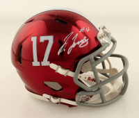 Jerry Jeudy Signed Alabama Crimson Tide Chrome Alternate Speed Mini Helmet (JSA) at PristineAuction.com