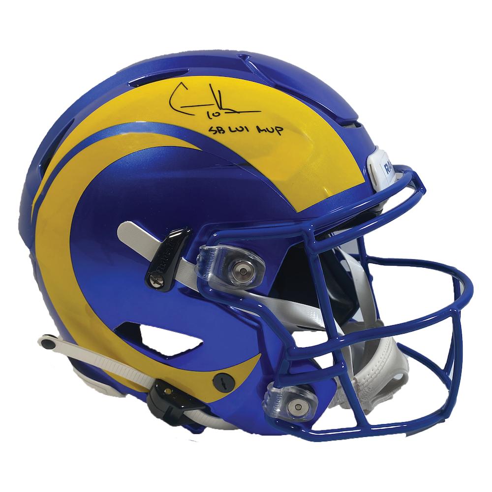 Cooper Kupp Signed Rams / Super Bowl LVI Champions Full-Size Authentic On-Field Speedflex Helmet Inscribed "SB LVI MVP" (Fanatics) at PristineAuction.com Cooper Kupp Signed Rams / Super Bowl LVI Champions Full-Size Authentic On-Field Speedflex Helmet Inscribed "SB LVI MVP" (Fanatics) at PristineAuction.com