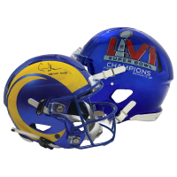 Cooper Kupp Signed Rams / Super Bowl LVI Champions Full-Size Authentic On-Field Speedflex Helmet Inscribed "SB LVI MVP" (Fanatics) at PristineAuction.com