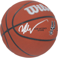 Victor Wembanyama Signed Spurs Logo Basketball (Fanatics) at PristineAuction.com
