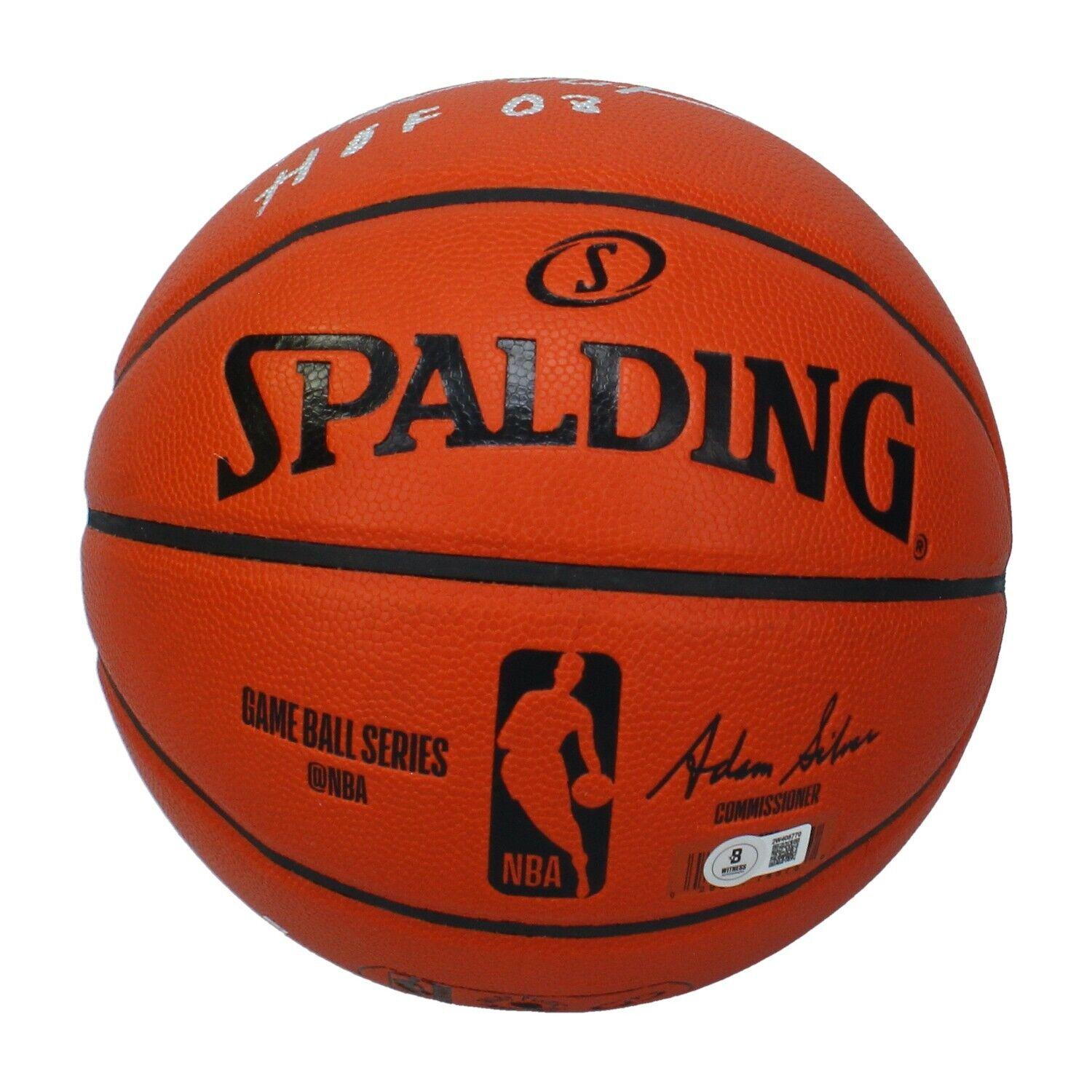 Hakeem Olajuwon Signed NBA Game Ball Series Basketball Inscribed "HOF 08" (Beckett) at PristineAuction.com Hakeem Olajuwon Signed NBA Game Ball Series Basketball Inscribed "HOF 08" (Beckett) at PristineAuction.com