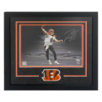 Joe Burrow Signed Bengals Custom Framed Photo (Fanatics) at PristineAuction.com