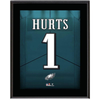 Jalen Hurts Eagles Jersey Number Framed Plaque at PristineAuction.com