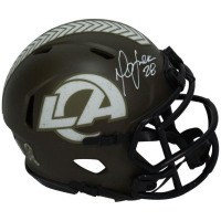Marshall Faulk Signed Rams Salute to Service Alternate Speed Mini Helmet (Beckett) at PristineAuction.com
