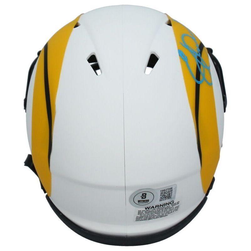 Eric Dickerson Signed Rams Lunar Eclipse Alternate Speed Mini Helmet Inscribed "HOF 99" (Beckett) at PristineAuction.com Eric Dickerson Signed Rams Lunar Eclipse Alternate Speed Mini Helmet Inscribed "HOF 99" (Beckett) at PristineAuction.com