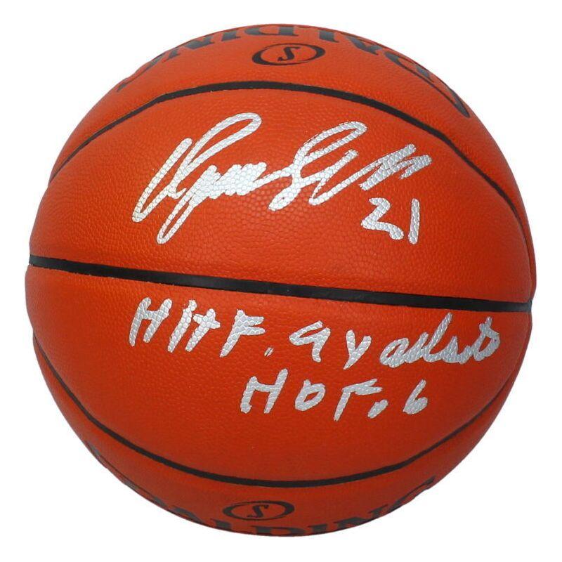 Dominique Wilkins Signed NBA Game Ball Series Basketball Inscribed "HHF, 9x All Star, HOF 06" (Beckett) at PristineAuction.com Dominique Wilkins Signed NBA Game Ball Series Basketball Inscribed "HHF, 9x All Star, HOF 06" (Beckett) at PristineAuction.com