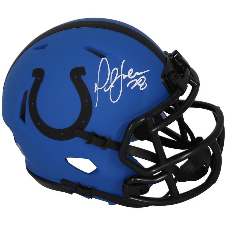 Marshall Faulk Signed Colts Rave Alternate Speed Mini Helmet (Beckett) at PristineAuction.com Marshall Faulk Signed Colts Rave Alternate Speed Mini Helmet (Beckett) at PristineAuction.com
