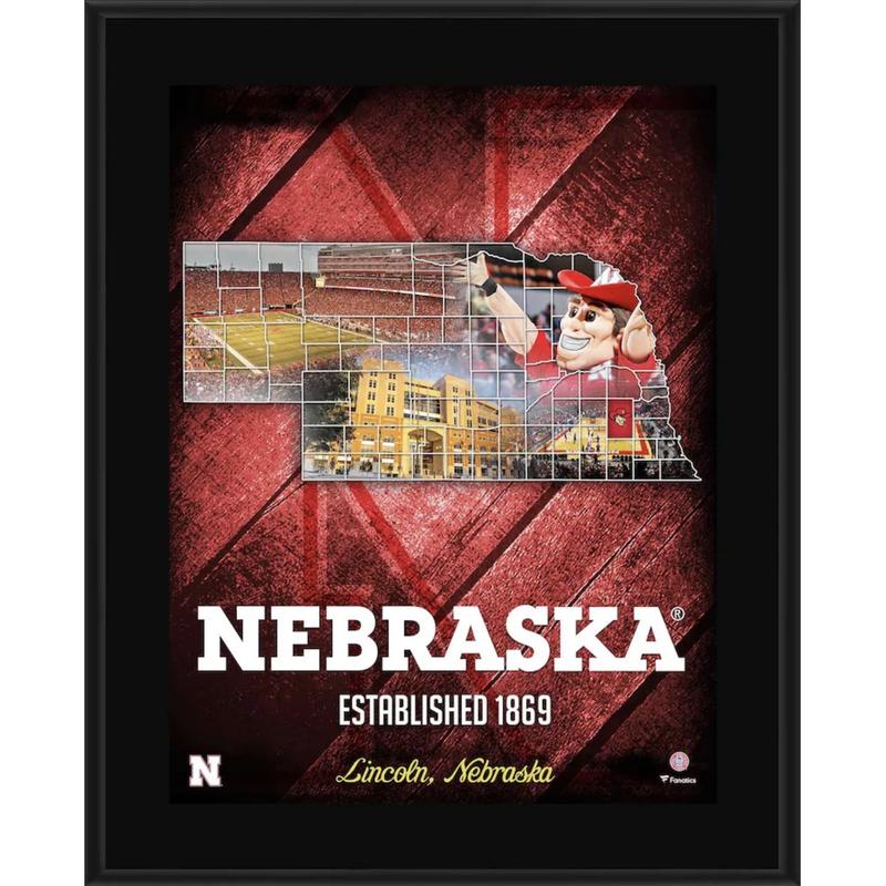 Nebraska Cornhuskers 2018 Sublimated State Plaque at PristineAuction.com Nebraska Cornhuskers 2018 Sublimated State Plaque at PristineAuction.com
