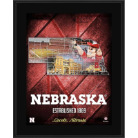 Nebraska Cornhuskers 2018 Sublimated State Plaque at PristineAuction.com