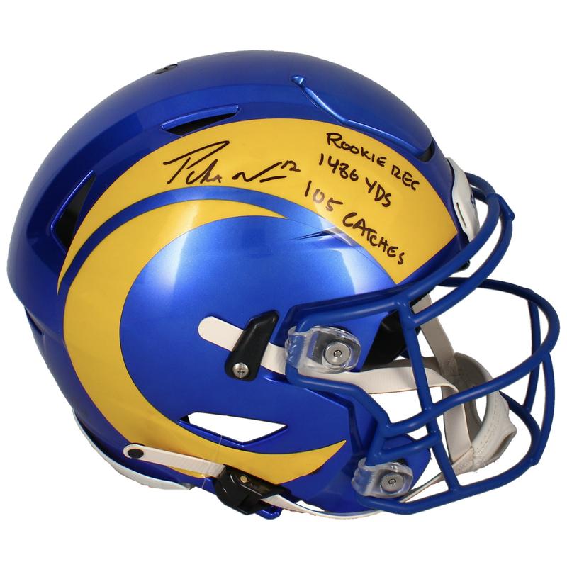 Puka Nacua Signed LE Rams Full-Size Authentic On-Field Speedflex Helmet Inscribed "Rookie Record 1486 Yds" & "105 Catches" (Fanatics) at PristineAuction.com Puka Nacua Signed LE Rams Full-Size Authentic On-Field Speedflex Helmet Inscribed "Rookie Record 1486 Yds" & "105 Catches" (Fanatics) at PristineAuction.com