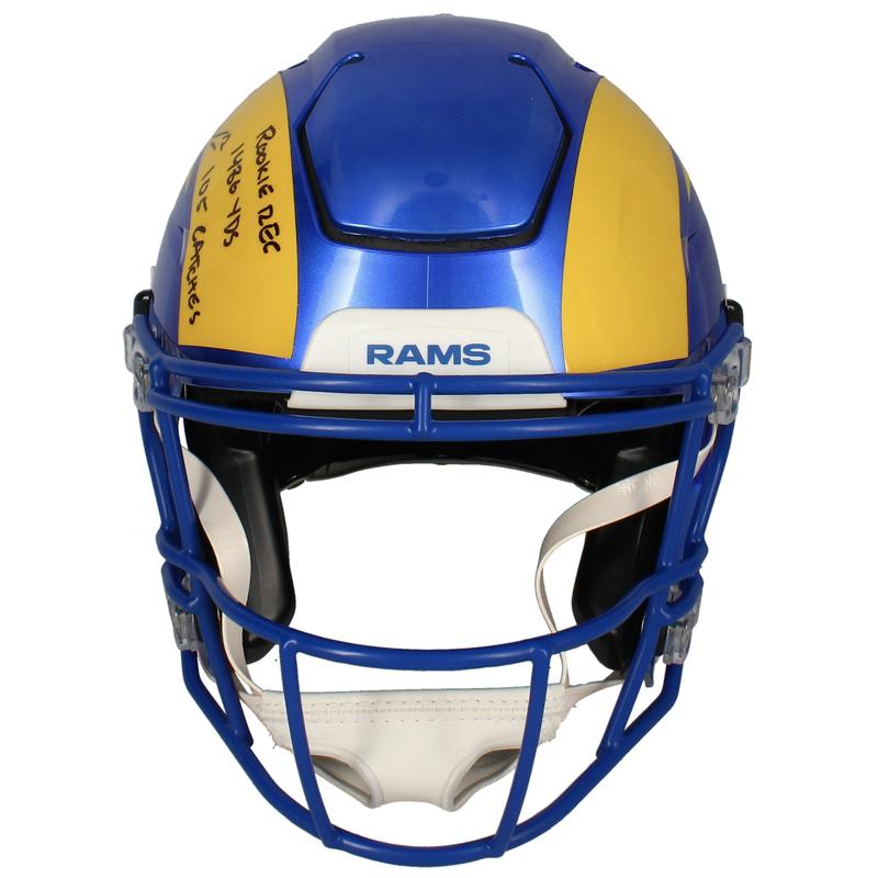 Puka Nacua Signed LE Rams Full-Size Authentic On-Field Speedflex Helmet Inscribed "Rookie Record 1486 Yds" & "105 Catches" (Fanatics) at PristineAuction.com Puka Nacua Signed LE Rams Full-Size Authentic On-Field Speedflex Helmet Inscribed "Rookie Record 1486 Yds" & "105 Catches" (Fanatics) at PristineAuction.com