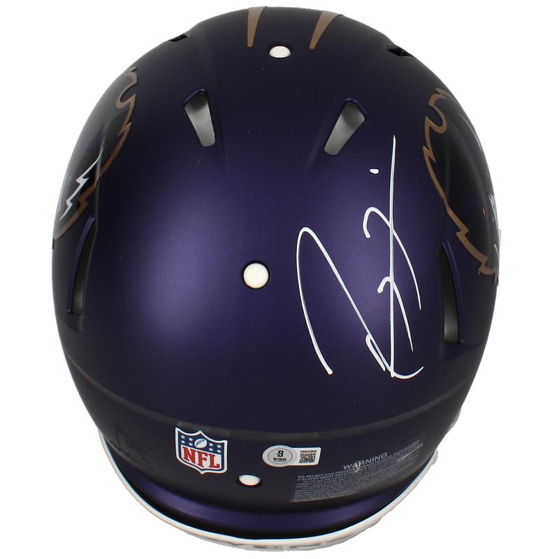 Ray Lewis Signed Ravens Full-Size Authentic On-Field Alternate Speed Helmet (Beckett) at PristineAuction.com Ray Lewis Signed Ravens Full-Size Authentic On-Field Alternate Speed Helmet (Beckett) at PristineAuction.com