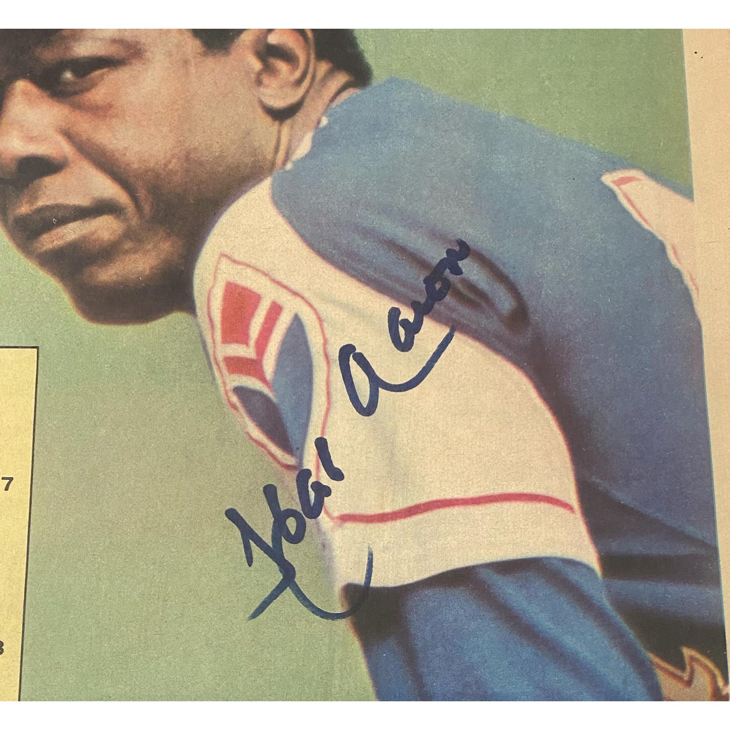 Hank Aaron Signed 1972 "The Sporting News" Custom Framed Magazine (PSA) at PristineAuction.com Hank Aaron Signed 1972 "The Sporting News" Custom Framed Magazine (PSA) at PristineAuction.com