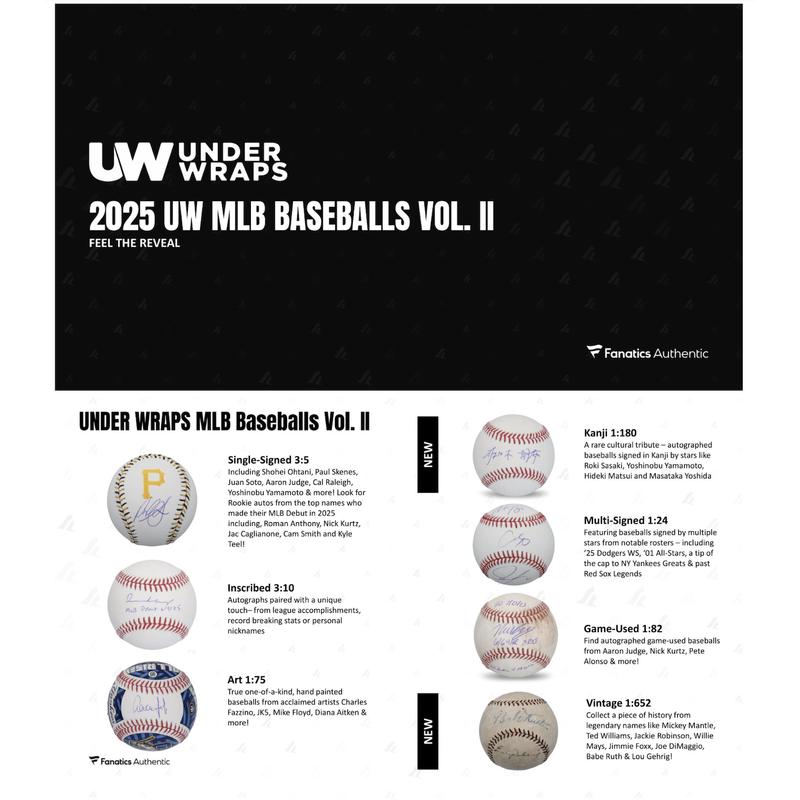 (Babe Ruth, Ohtani) 2025 MLB Under Wraps Autographed Baseball Fanatics Vol. 2 at PristineAuction.com (Babe Ruth, Ohtani) 2025 MLB Under Wraps Autographed Baseball Fanatics Vol. 2 at PristineAuction.com