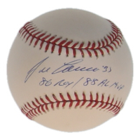 Jose Canseco Signed OML Baseball Inscribed "86 ROY 88 MVP" (JSA) at PristineAuction.com