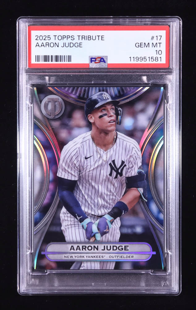 Aaron Judge 2025 Topps Tribute #17 (PSA 10) at PristineAuction.com Aaron Judge 2025 Topps Tribute #17 (PSA 10) at PristineAuction.com